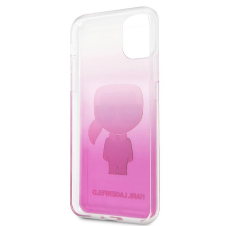 Karl Lagerfeld Iconic Karl Gradient - pouzdro pro iPhone 11 Pro Max (růžové)