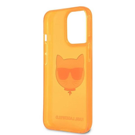 Karl Lagerfeld Choupette Head - iPhone 13 Pro Tasche (fluo orange)