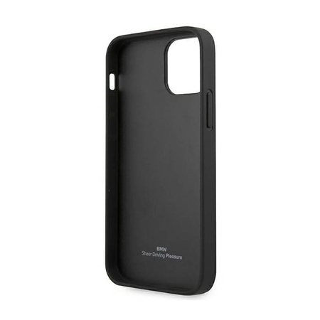 BMW Leder Curve Perforate - Tasche für iPhone 12 mini (schwarz)