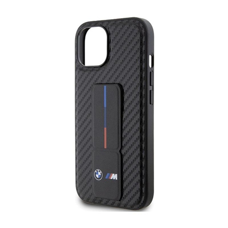 BMW Grip Stand Smooth & Carbon - Coque iPhone 15 (noir)