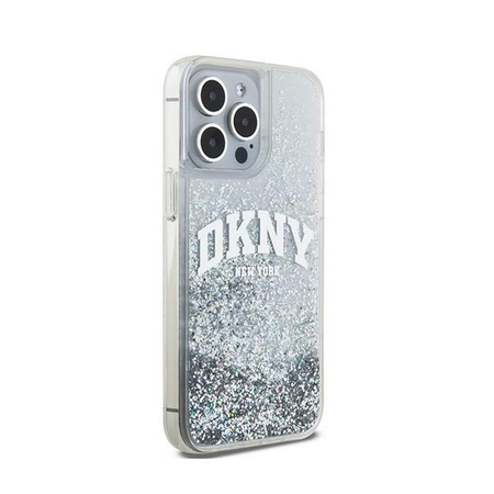 DKNY Liquid Glitter Big Logo - Coque iPhone 15 Pro Max (blanc)