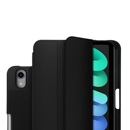 Crong FlexFolio - Étui pour iPad mini 6 (2021) avec Apple Pencil (noir)