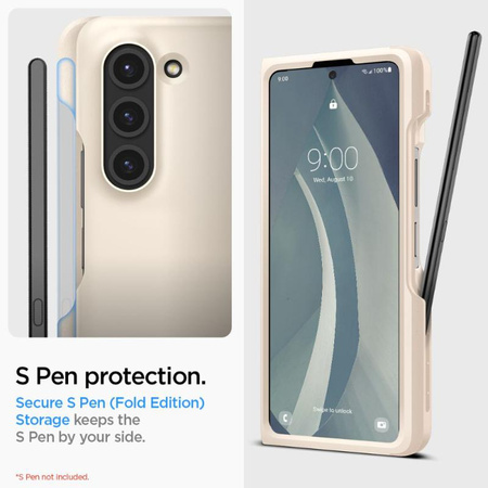 Spigen Thin Fit Pen - Gehäuse für Samsung Galaxy Z Fold 5 (Perlen Elfenbein)