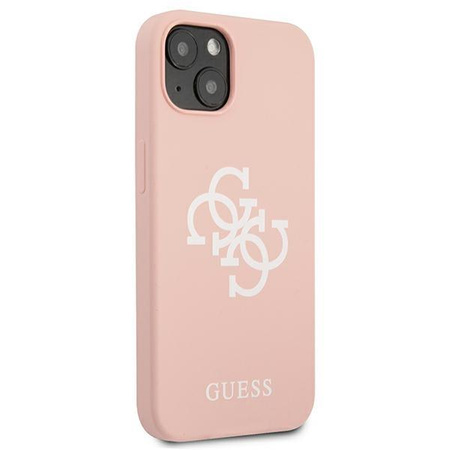 Guess Silicone 4G Big Logo - Coque iPhone 13 (rose)