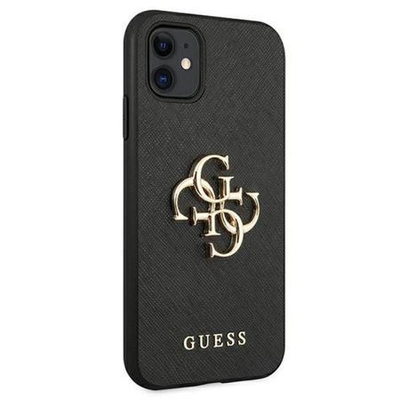 Pouzdro Guess Saffiano 4G Big Metal Logo - iPhone 11 (černé)
