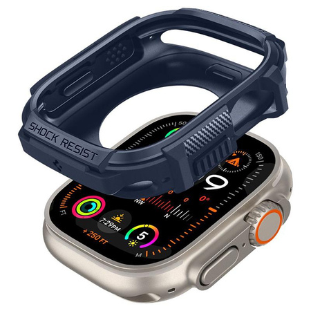 Spigen Rugged Armor - Gehäuse für Apple Watch Ultra 1/2 49 mm (Marineblau)