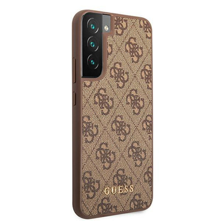Guess 4G Metal Gold Logo  - Case for Samsung Galaxy S22 (Brown)