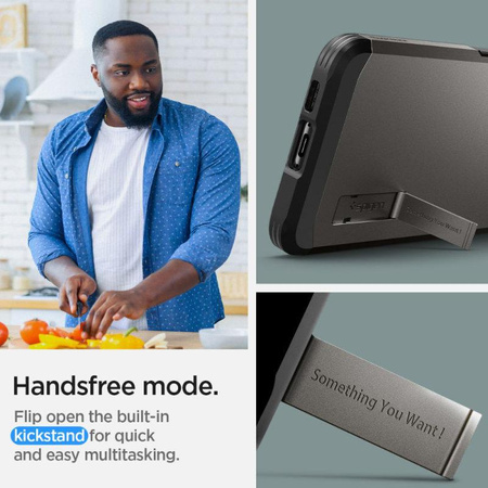 Spigen Tough Armor - Gehäuse für Samsung Galaxy S23 (Gunmetal)