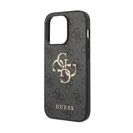 Guess 4G Big Metal Logo - pouzdro pro iPhone 15 Pro Max (šedé)