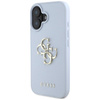 Guess Grained Big 4G Logo Small Classic Logo - Case for iPhone 16 (blue)