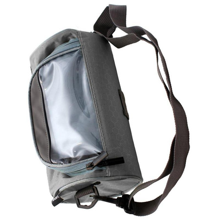 Dunlop - Handlebar bike bag / pannier with smartphone pocket (grey)