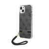 Guess 4G Print Cord - Etui avec dragonne iPhone 14 Plus (noir)