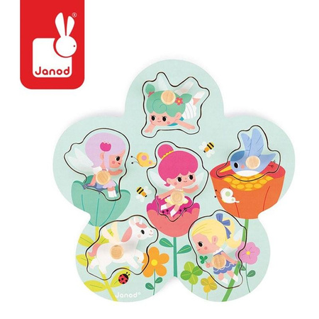 Janod - Puzzle Drewniane Wesołe Wróżki