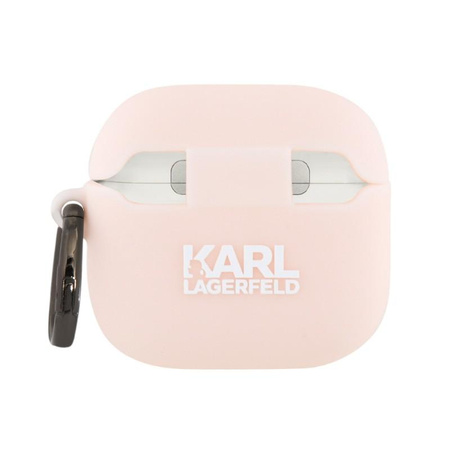 Karl Lagerfeld Silikonové pouzdro Choupette Head 3D - AirPods 4 (růžové)