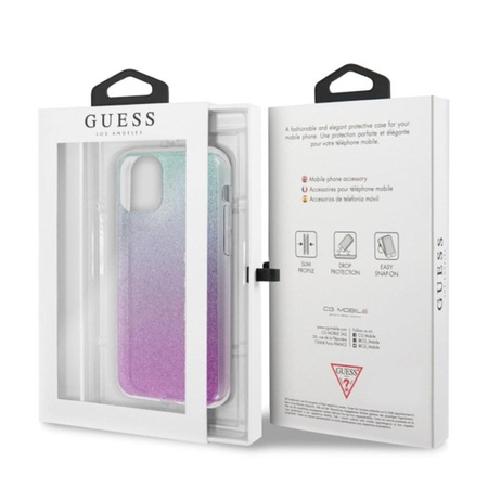 Guess Glitter Gradient - iPhone 11 Pro Max Case (Pink/Blue)