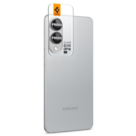 Spigen Optik Pro GLAS.TR EZ Fit kameravédő 2-Pack - Lencsevédő üveg Samsung Galaxy S25 Edge készülékhez (2 db)(Fekete)