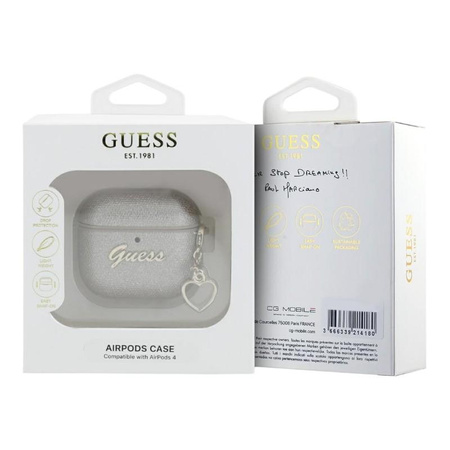 Guess Metallic Script Charm - AirPods 4 Gehäuse (gold)