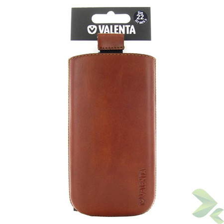 Valenta Pocket Classic - Leather slip case (brown)