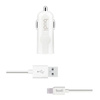 Budi - USB-Autoladegerät + Lightning-Kabel (Weiß)