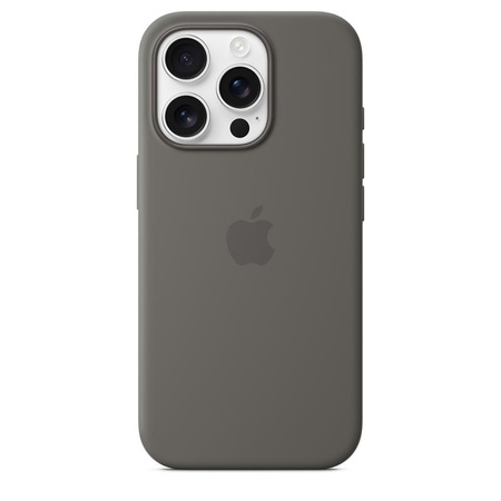 Apple Silicone Case – Silikonhülle mit MagSafe für iPhone 16 Pro (Stone Gray)