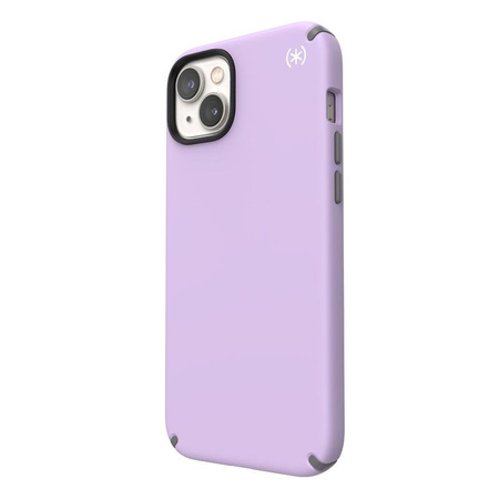 Speck Presidio2 Pro - Antibacterial iPhone 14 Plus Case (Spring Purple / Cloudygrey / White)