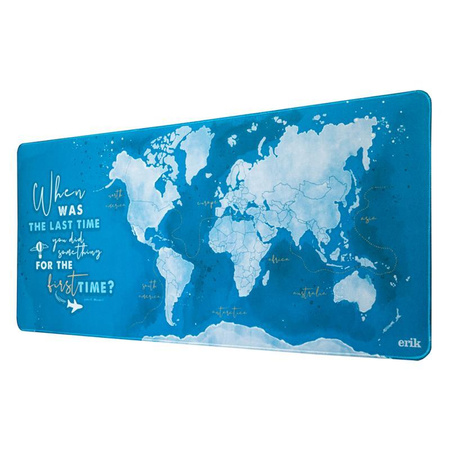 Gaming / desk mat World Map XXL (blue)
