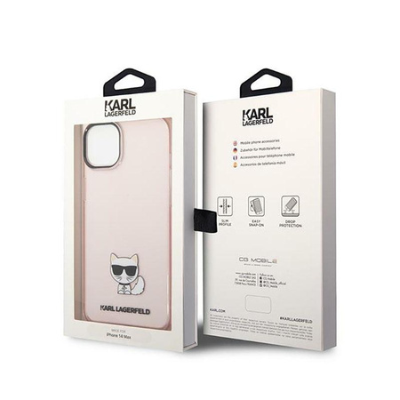Karl Lagerfeld Choupette Body - Coque pour iPhone 14 Plus (rose)