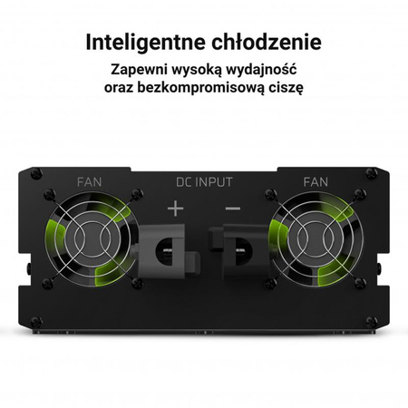 Green Cell - Měnič napětí Inverter 24V na 230V 1500W/3000W Čistá sinusovka