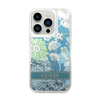 Guess Liquid Glitter Flower - iPhone 14 Pro tok (zöld)