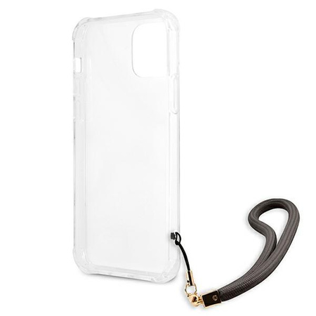 Guess Marble mit Kabel - iPhone 12 / iPhone 12 Pro Tasche (grau)