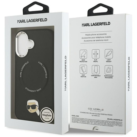 Karl Lagerfeld Karl Pin MagSafe - Pouzdro pro iPhone 17 (černé)