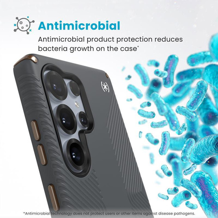 Speck Presidio2 Grip Magnet - Case for Samsung Galaxy S25 Ultra MagSafe (Charcoal Grey/Cool Bronze/White)