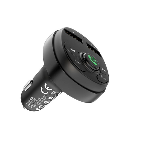 Borofone - Emetteur FM avec deux ports de charge USB, noir
