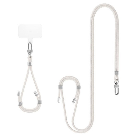 Spigen Universal Strap Set Crossbody & Wrist - Pasek do telefonu na ramię + na nadgarstek (Pearl White)