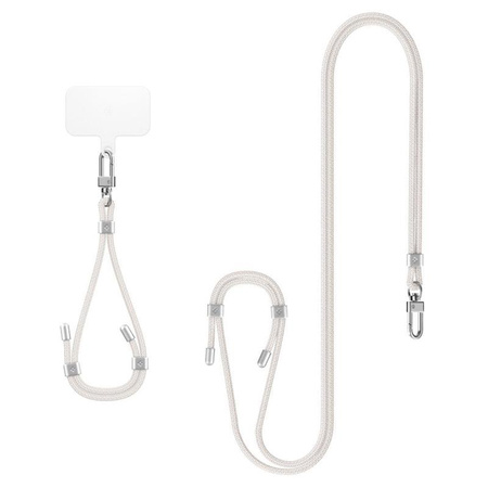 Spigen Universal Strap Set Crossbody & Wrist - Phone Strap for Shoulder & Wrist (Pearl White)