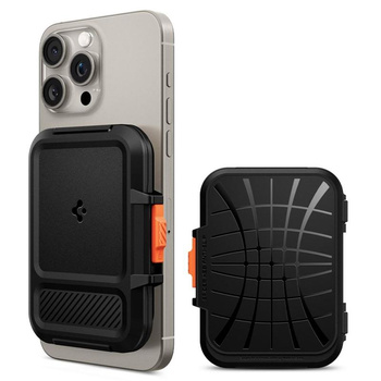 Spigen Lock Fit MagSafe - mágneses pénztárca (fekete)