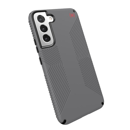 Speck Presidio2 Grip - Étui pour Samsung Galaxy S22+ avec revêtement MICROBAN (Gris graphite/Noir)