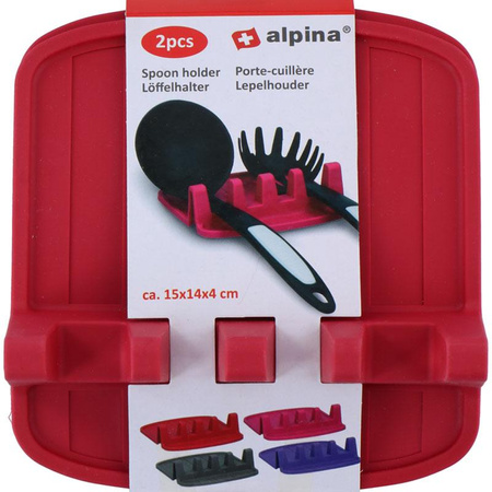 Alpina - Löffelhalter / Küchenutensilienhalter 2 Stück. (red)
