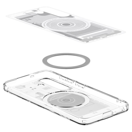 Spigen Ultra Hybrid Mag MagSafe - Pouzdro pro Samsung Galaxy S25 (Zero One White)