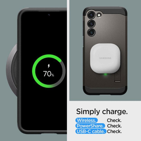 Spigen Tough Armor - tok Samsung Galaxy S23+ készülékhez (Gunmetal)