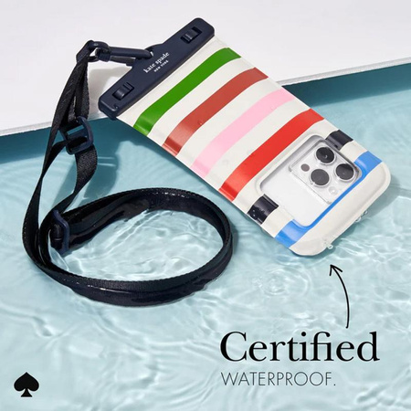 Kate Spade New York Waterproof Floating Pouch - Waterproof case for smartphones up to 6.7" (Adventure Stripe)