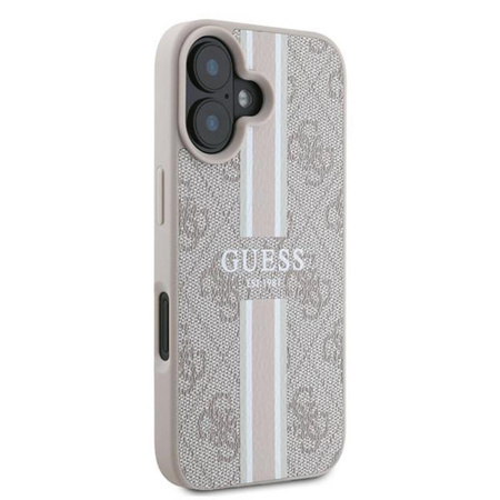 Guess 4G Printed Stripes MagSafe - pouzdro pro iPhone 16 Plus (růžové)