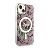 Guess Flower MagSafe - iPhone 14 Plus Tasche (Rosa)