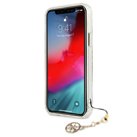 Guess 4G Big Logo Charm - iPhone 12 Pro Max Case (gold charms)