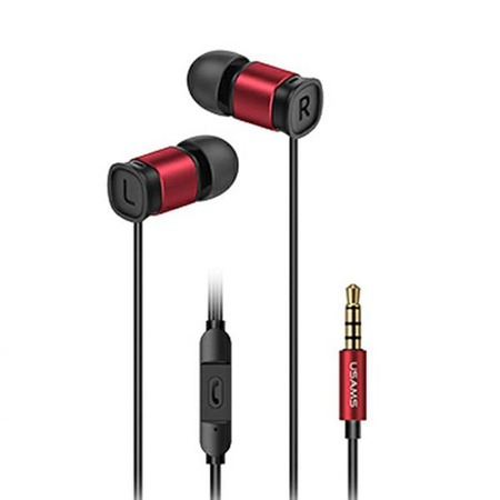 USAMS EP-46 - 3.5 mm stereo jack headphones (red)