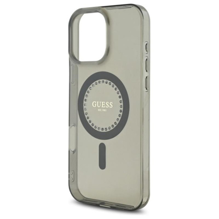 Guess IML Strasssteine MagSafe - iPhone 16 Pro Max Tasche (schwarz)