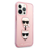 Karl Lagerfeld Glitter Karl & Choupette Head - iPhone 13 Pro tok (rózsaszín)