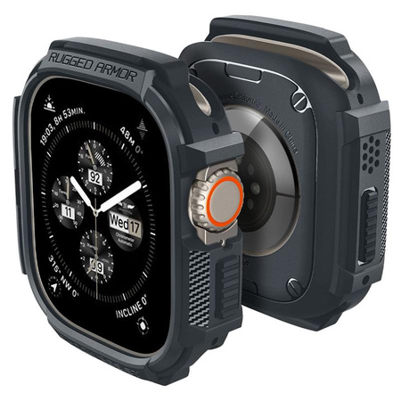 Spigen Rugged Armor - Gehäuse für Apple Watch Ultra 1/2 49 mm (Dunkelgrau)