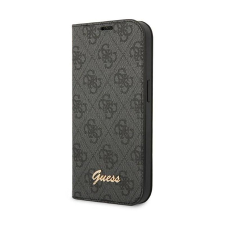Guess 4G Metall Kamera Outline Booktype Case - iPhone 14 Pro Case (schwarz)