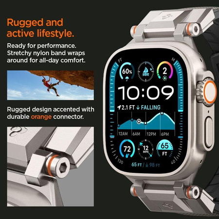 Spigen DuraPro Armor - Armband für Apple Watch 44/45/46/49 mm (Grau)